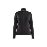 Női microfleece kabát fekete/piros L