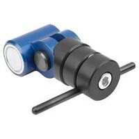 Werkstückanschlag, Form B, magnetisch, mit Gelenk, Aluminium