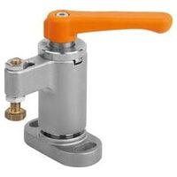 Schwenkspanner, links, vernickelt, Mini, Vergütungsstahl