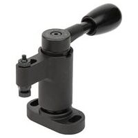 Schwenkspanner, links, brüniert, Mini, Vergütungsstahl