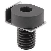 Spannexzenter, Form B, brüniert, mit Spannblech, Vergütungsstahl, SW 4