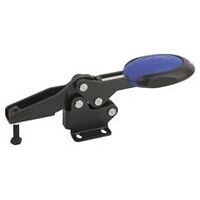 Schnellspanner, mit Sicherheitsverriegelung, nitrocarburiert und oxidiert, Fuß waagrecht, Stahl