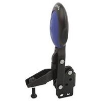 Sauterelles rapides, avec verrouillage de sécurité, nitrocarburé et oxydé, pied vertical, Acier