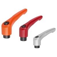 Klemmhebel, seidenmatt, Gr. 2, reinorange RAL 2004, Zink