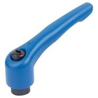 Klemmhebel, strukturmatt, Gr. 3, verkehrsblau RAL 5017, Zink