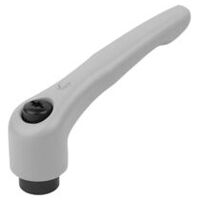 Klemmhebel, strukturmatt, Gr. 3, fenstergrau RAL 7040, Zink