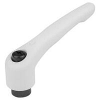 Klemmhebel, strukturmatt, Gr. 3, lichtgrau RAL 7035, Zink