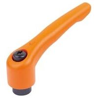 Klemmhebel, strukturmatt, Gr. 3, reinorange RAL 2004, Zink