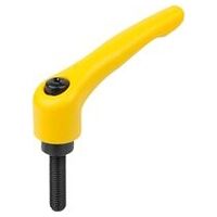 Klemmhebel, strukturmatt, Gr. 3, rapsgelb RAL 1021, Zink