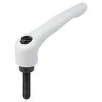 Klemmhebel, strukturmatt, Gr. 3, lichtgrau RAL 7035, Zink