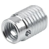 Draadinsert, Vorm B, zelftappend, verzinkt, met snijgat, Staal