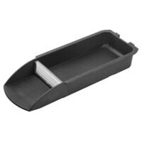 Bac à bec, Forme D, pour profilé d’accrochage, noir, Polyamide