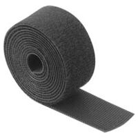 Klettband, auf Rolle, schwarz, Polypropylen