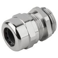 Kabelwartel, met standaard schroefdraadlengte, vernikkeld, Messing