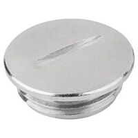Verschlussschraube, rund, vernickelt, mit Dichtung, Messing
