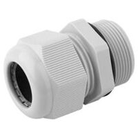 Kabelwartel, met lange schroefdraad, lichtgrijs RAL 7035, Polyamide