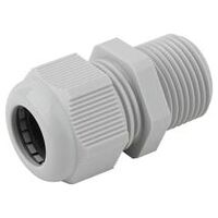 Kabelwartel, met lange schroefdraad, lichtgrijs RAL 7035, Polyamide