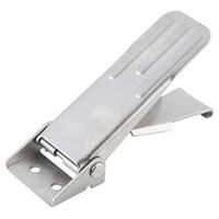 Fermeture à tension, Forme A, réglable à l’aide de crochets de serrage, non revêtue, trou de vissage visible, Acier inoxydable