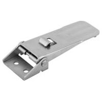 Fermeture à tension, Forme B, réglable à l’aide de crochets de serrage, non revêtue, trou de vissage visible, Acier inoxydable