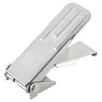 Fermeture à tension, Forme A, réglable à l’aide de crochets de serrage, galvanisé et passivé, orifice d’inspection dissimulé, Acier