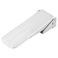 Fermeture à tension, Forme A, réglable à l’aide de crochets de serrage, non revêtue, orifice d’inspection dissimulé, Acier inoxydable