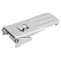 Fermeture à tension, Forme B, réglable à l’aide de crochets de serrage, galvanisé et passivé, orifice d’inspection dissimulé, Acier