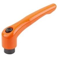 Klemmhebel, seidenmatt, Gr. 3, reinorange RAL 2004, Zink