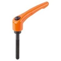 Klemmhebel, seidenmatt, Gr. 3, reinorange RAL 2004, Zink