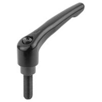 Klemmhebel, seidenmatt, Gr. 3, schwarz RAL 9005, Zink