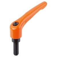 Klemmhebel, seidenmatt, Gr. 3, reinorange RAL 2004, Zink