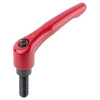 Klemmhebel, seidenmatt, Gr. 3, rubinrot RAL 3003, Zink