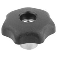 Sterngriff, mit Schnellspannfunktion, schwarz, Thermoplast