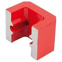 Aimant, aimant en U, verni, rectangulaire, Taille 4, rouge, Alnico