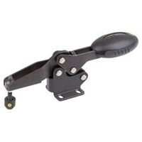 Schnellspanner, antistatisch, nitrocarburiert und oxidiert, Fuß waagrecht, Stahl