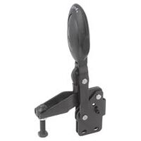 Sauterelles rapides, avec verrouillage de sécurité, nitrocarburé et oxydé, pied vertical, Acier