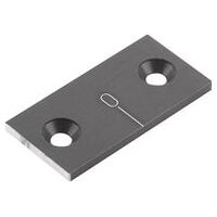 Nullmarke, horizontal, eloxiert, schwarz, Aluminium