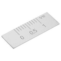 Nonius, horizontal, blank, Edelstahl