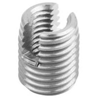 Draadinsert, zelftappend, blank, met snijgleuf, Edelstaal