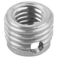 Draadinsert, zelftappend, met snijgat, Staal