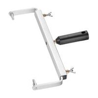 Support pour rouleaux encreurs extra larges. Support métallique télescopique réglable pour tous les rouleaux de revêtement et de scellage de 30 à 61 cm de large et un fil Ø de 8 mm. 30 à 61 cm