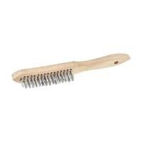 Brosse métallique en bois. Pour enlever la rouille et la saleté. 4 rangs