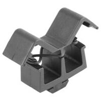 Kabelhouder, Vorm B, met hamer, type I, zwart, Polyamide