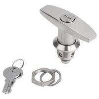 Drehriegel, Form B, mit T-Griff, Edelstahl