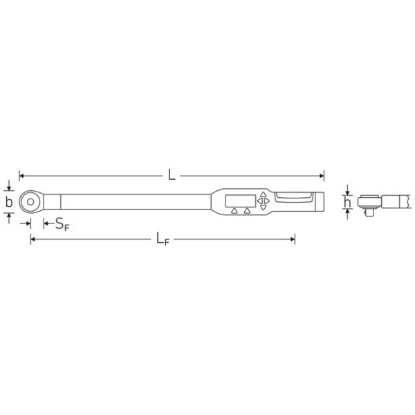 Chiave dinamometrica / torsiometrica elettronica, Coppia max.: 60Nm