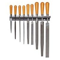 Wood handle file set, 9 pieces