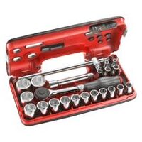 Set de chei cu cheie 1/2″ D-box, 22 buc.