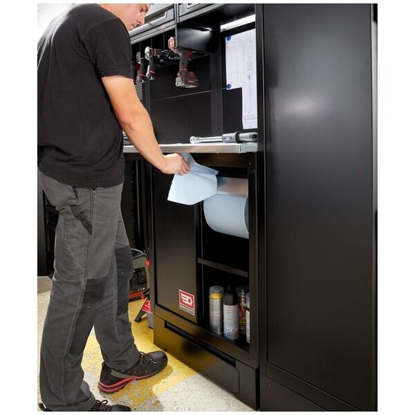 ROLL Système d'atelier RWS2.0 - Station de nettoyage avec poubelle et porte-rouleau de papier