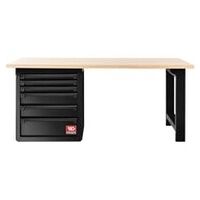 ROLL Système d'atelier RWS2.0 - Etabli 2m avec plan de travail en inox, noir