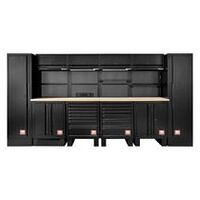 ROLL Système d'atelier RWS2.0 - Ensemble de 3,9m avec plan de travail en bois et 2 armoires de 500mm chacune