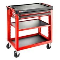 Utility cart 3 levels, 2 drawers, 759 x 421 mm, to be assembled